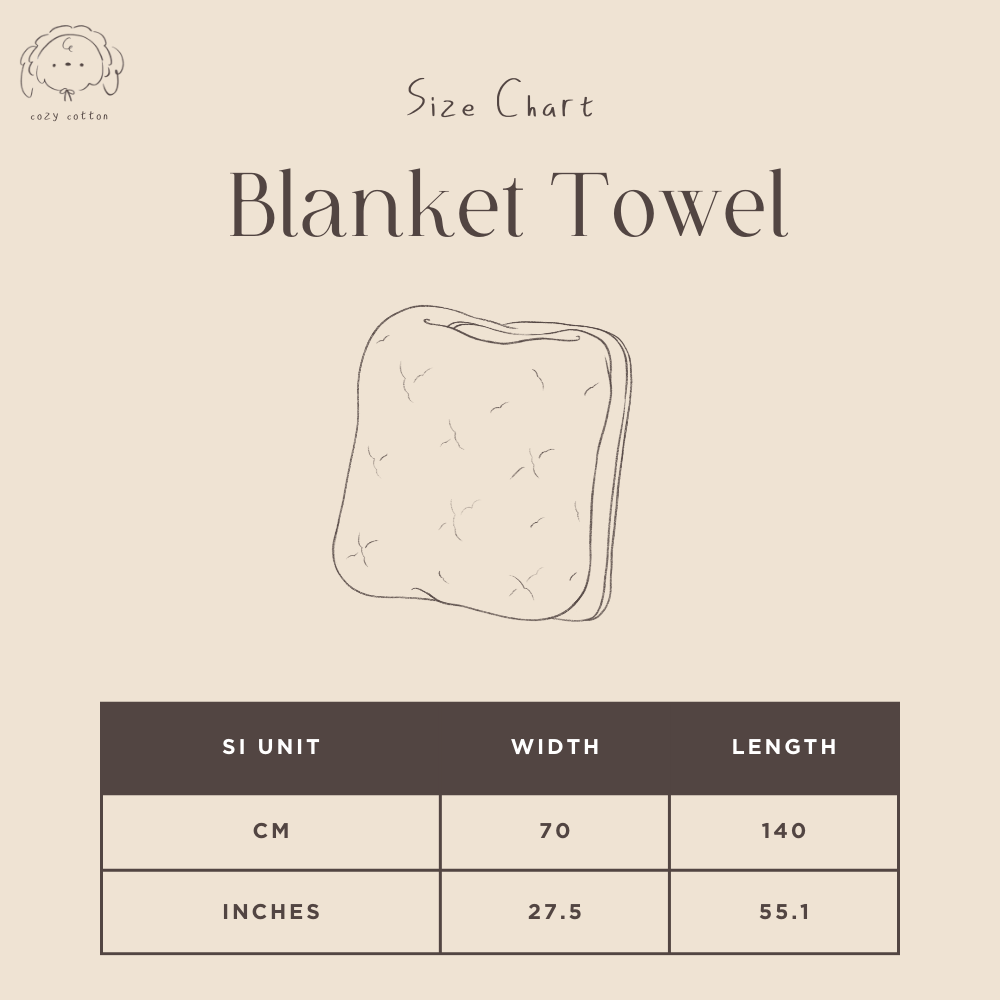 Blanket Towel in Blush / Sky / Latte / Cream
