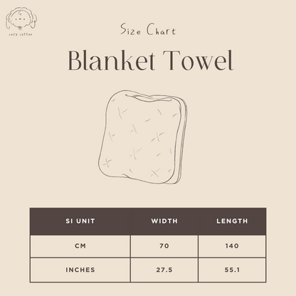 Blanket Towel in Blush / Sky / Latte / Cream
